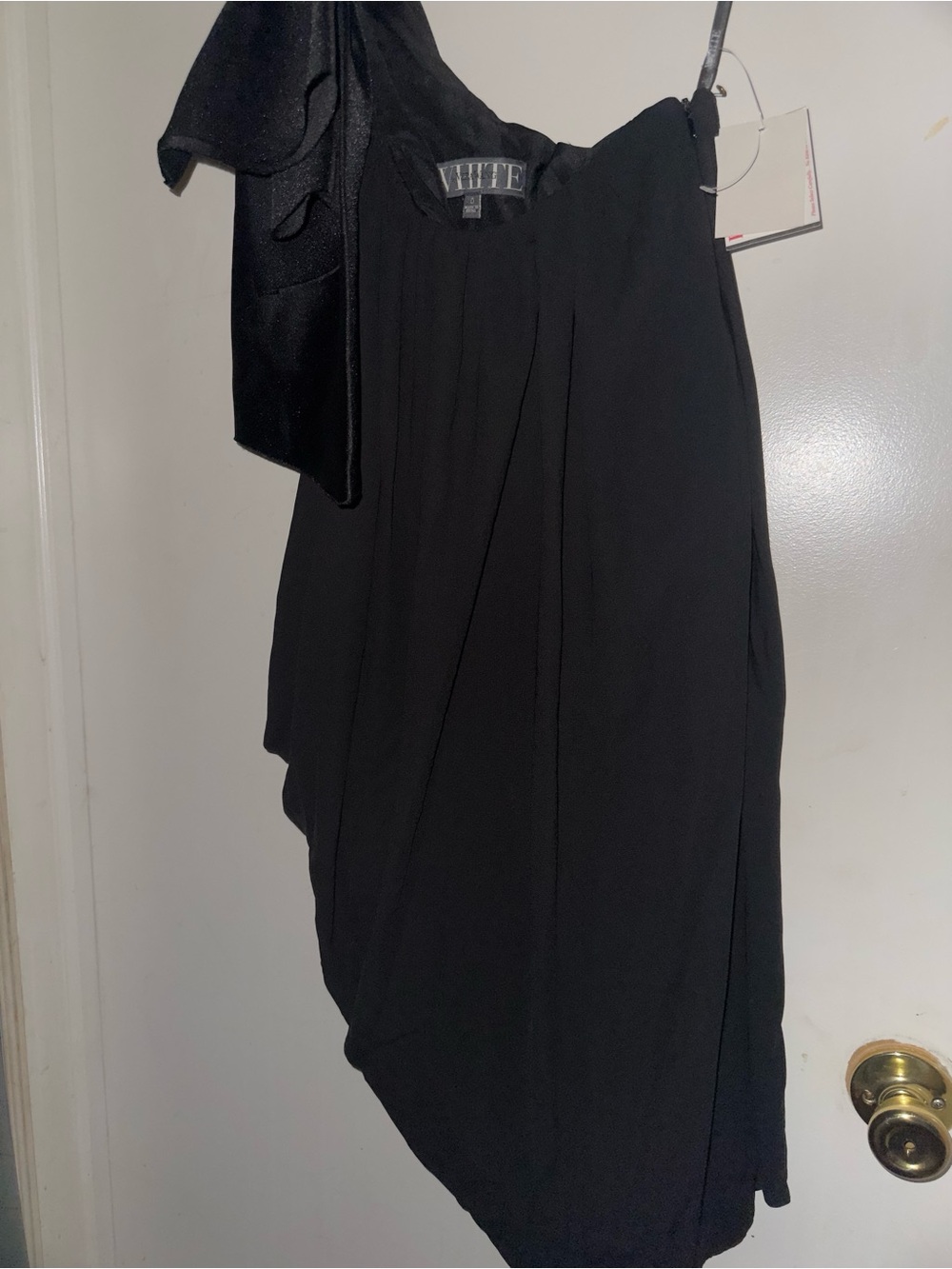 WHIT One-Shoulder Black Dress